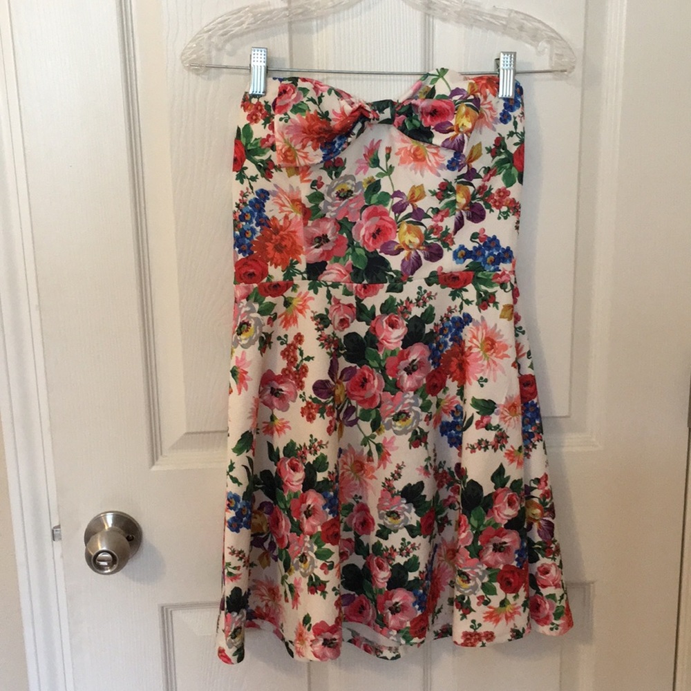 Girly Floral Print Dress